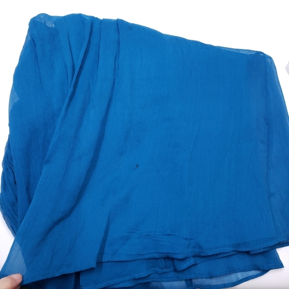 J Crew Silk Dress Lined V Neck Back Sleeveless Teal Blue Size 12 Petite - Picture 14 of 15